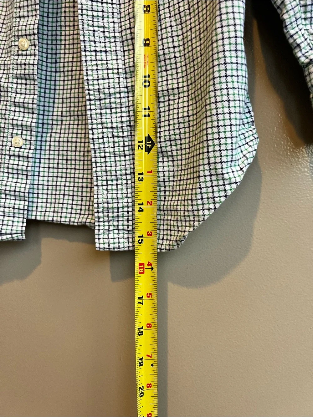 Ralph Lauren 2/2T Green Navy Check Button Down Shirt Preppy Classic Chic Logo RL